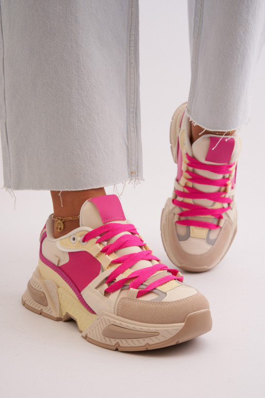 Sapatos com sola maciça na cor rosa Peonema