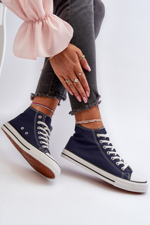 Sapatos de lazer cor azul escuro Socerio