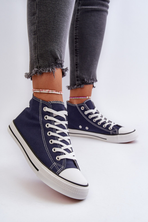Sapatos de lazer cor azul escuro Socerio
