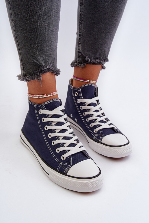 Sapatos de lazer cor azul escuro Socerio