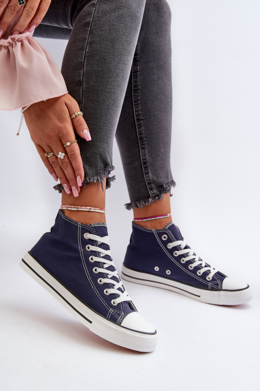 Sapatos de lazer cor azul escuro Socerio