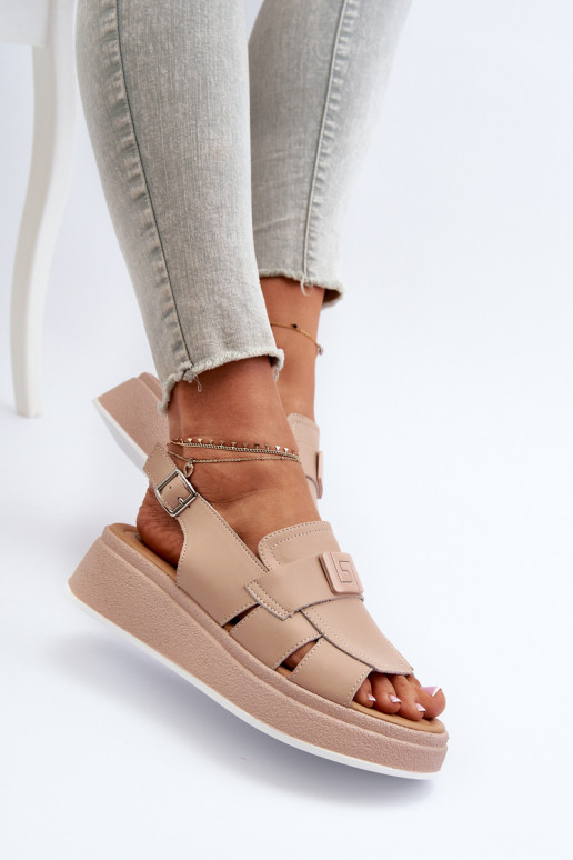 Sandálias plataforma bege Vivitellia... Sandálias plataforma bege Vivitellia...