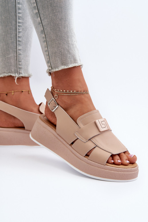 Sandálias plataforma bege Vivitellia... Sandálias plataforma bege Vivitellia...