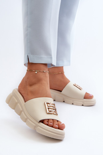 Chinelos Vinceza de couro...