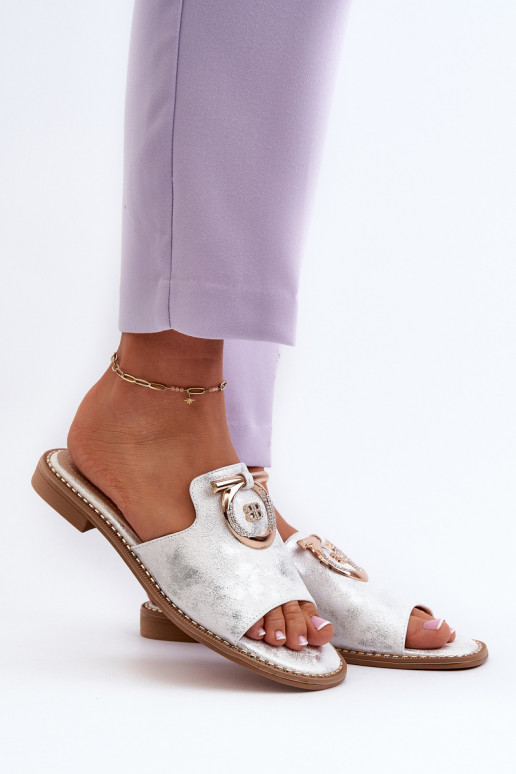 Estilo elegante com brilho Chinelos...