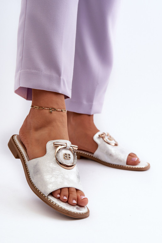 Estilo elegante com brilho Chinelos...