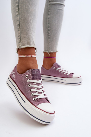 Sapatos casuais com sola enorme Roxo Lee Cooper