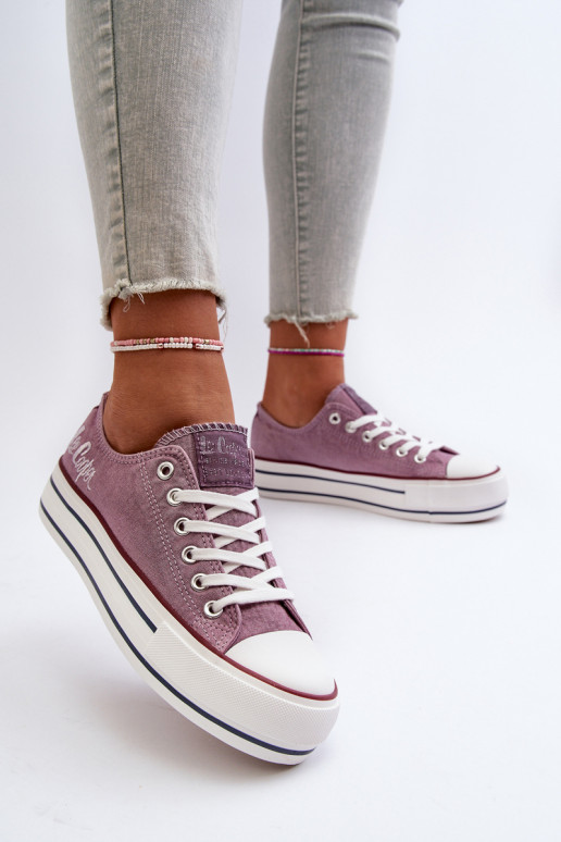 Sapatos casuais com sola enorme Roxo Lee Cooper