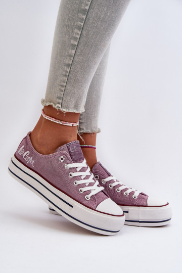 Sapatos casuais com sola enorme Roxo Lee Cooper 2