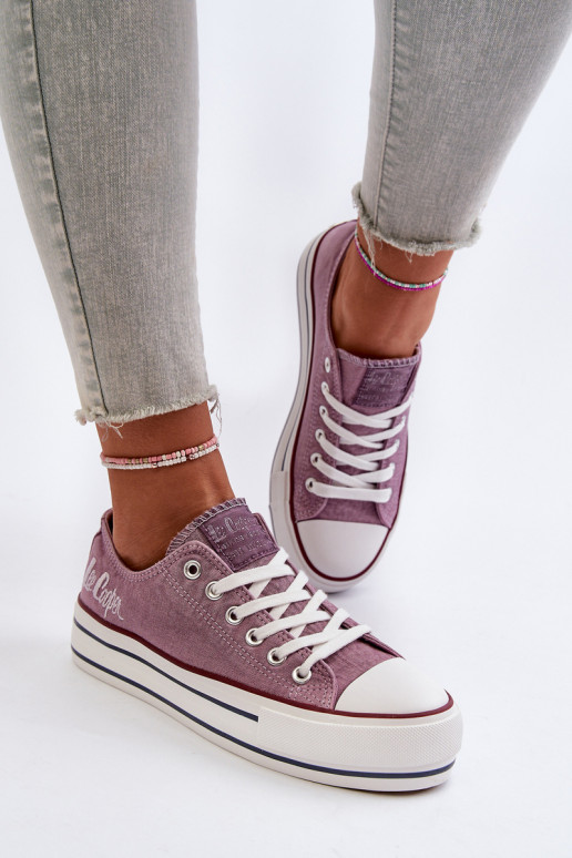 Sapatos casuais com sola enorme Roxo Lee Cooper