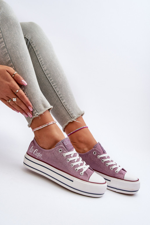Sapatos casuais com sola enorme Roxo Lee Cooper