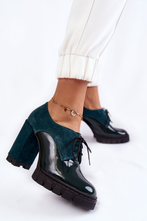 Botas com plataforma na cor verde Carisa