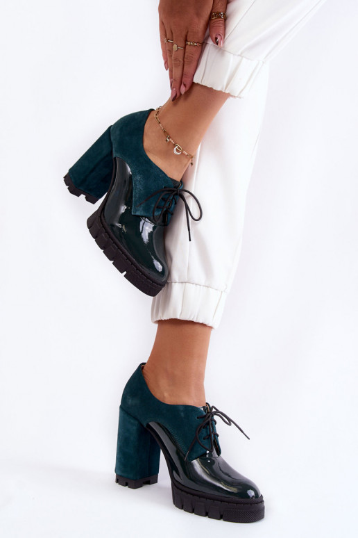 Botas com plataforma na cor verde Carisa