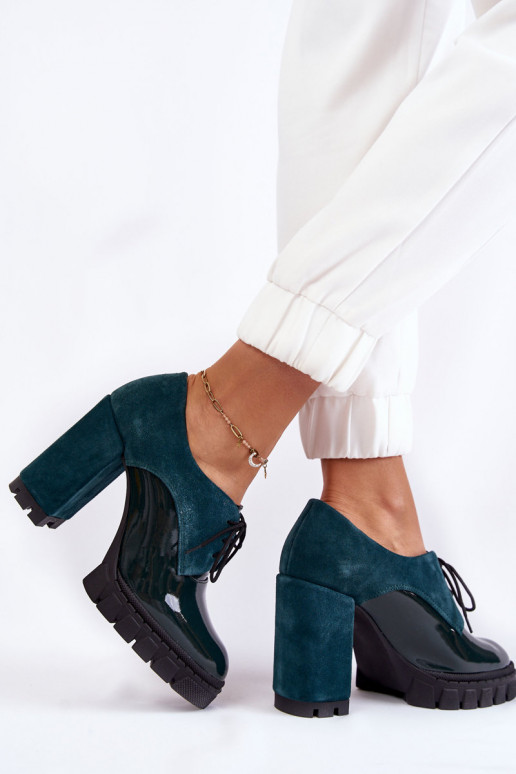 Botas com plataforma na cor verde Carisa