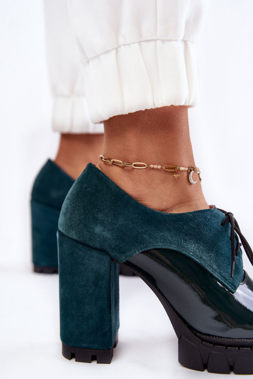 Botas com plataforma na cor verde Carisa