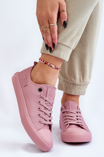 Modelo clássico de tênis com sola plana Big Star cor rosa