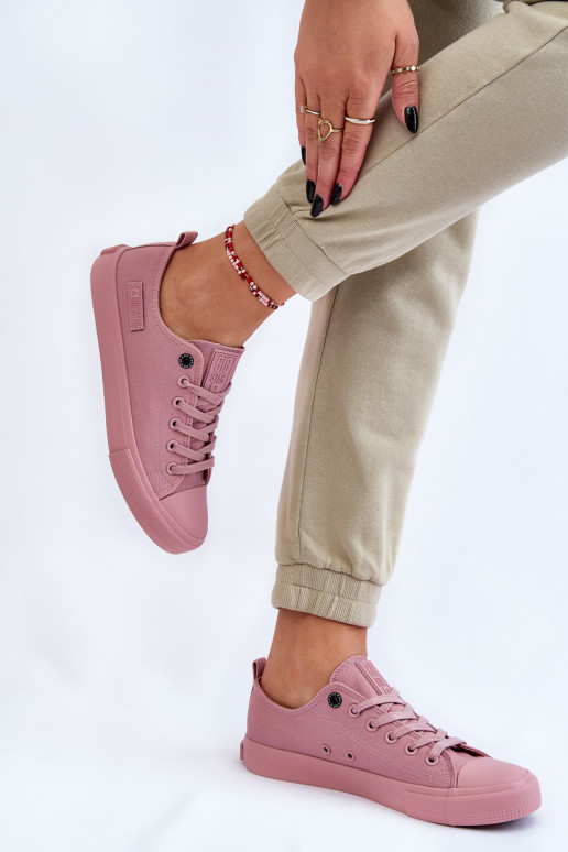 Modelo clássico de tênis com sola plana Big Star cor rosa