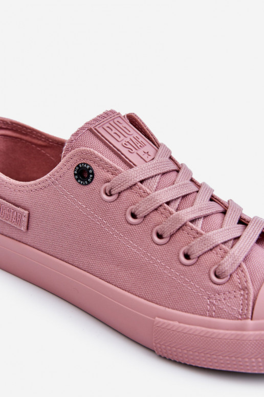 Modelo clássico de tênis com sola plana Big Star cor rosa