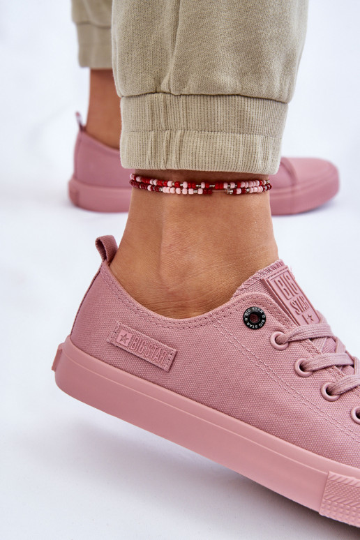 Modelo clássico de tênis com sola plana Big Star cor rosa