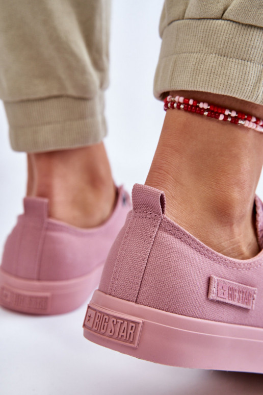 Modelo clássico de tênis com sola plana Big Star cor rosa