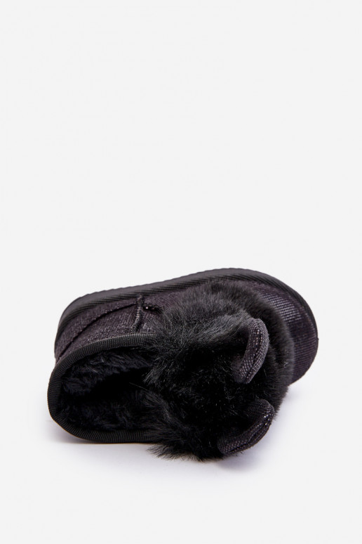 Botas infantis de neve aquecidas com...