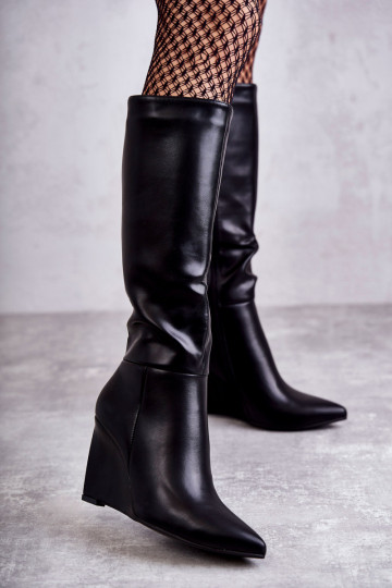 Botas plataforma Arlene pretas 2