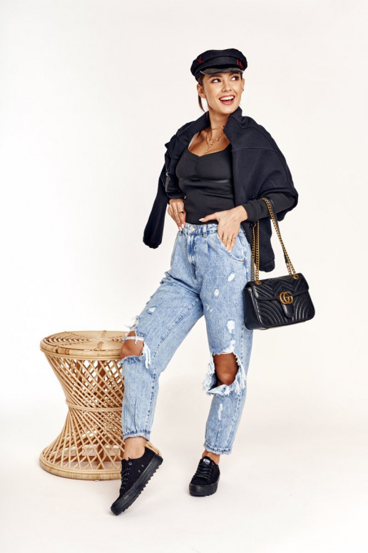 Sapatos femininos com sola larga BIG STAR preto
