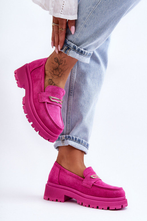 Mocassins femininos na cor rosa Pure Love