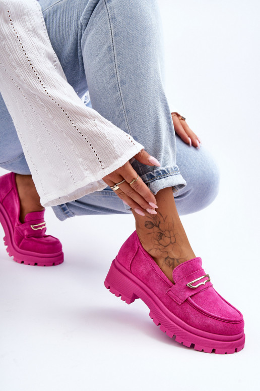 Mocassins femininos na cor rosa Pure Love