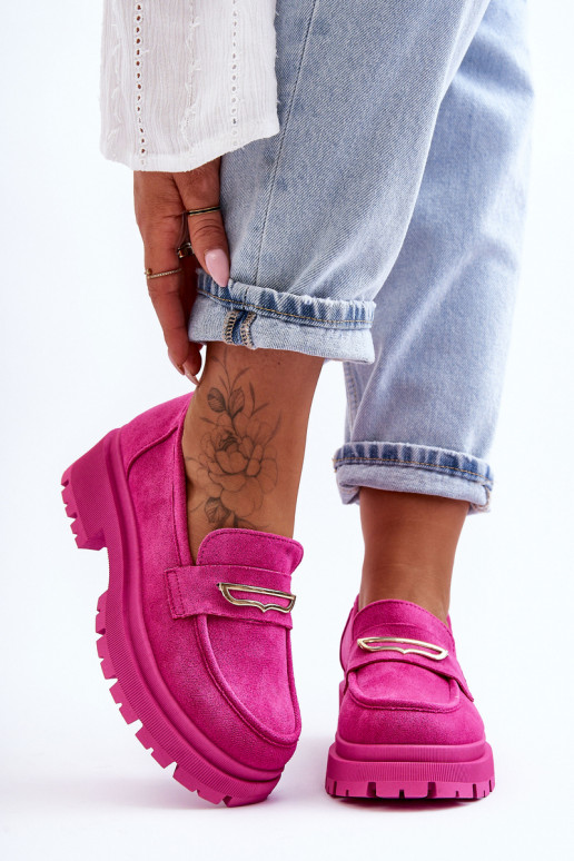 Mocassins femininos na cor rosa Pure Love