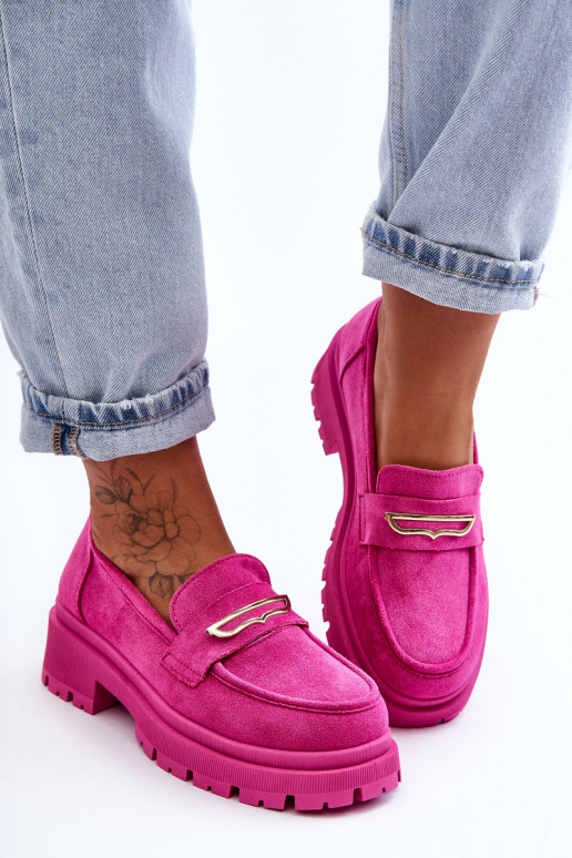 Mocassins femininos na cor rosa Pure Love