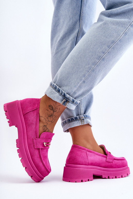Mocassins femininos na cor rosa Pure Love