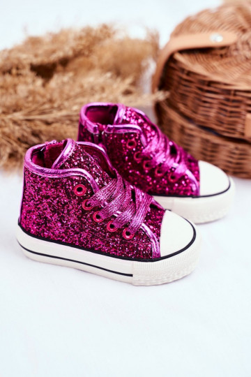 Sapatos casuais infantis com glitter Ally