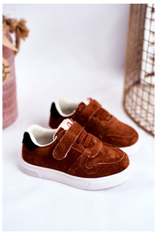 Sapatos casuais infantis na cor marrom