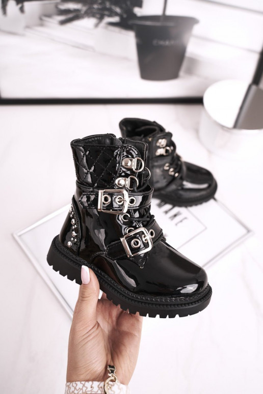 Botas aquecidas na cor preta Mousie Botas aquecidas na cor preta Mousie