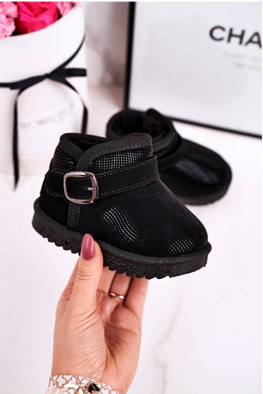 Botas de neve infantis na cor preta Botas de neve infantis na cor preta