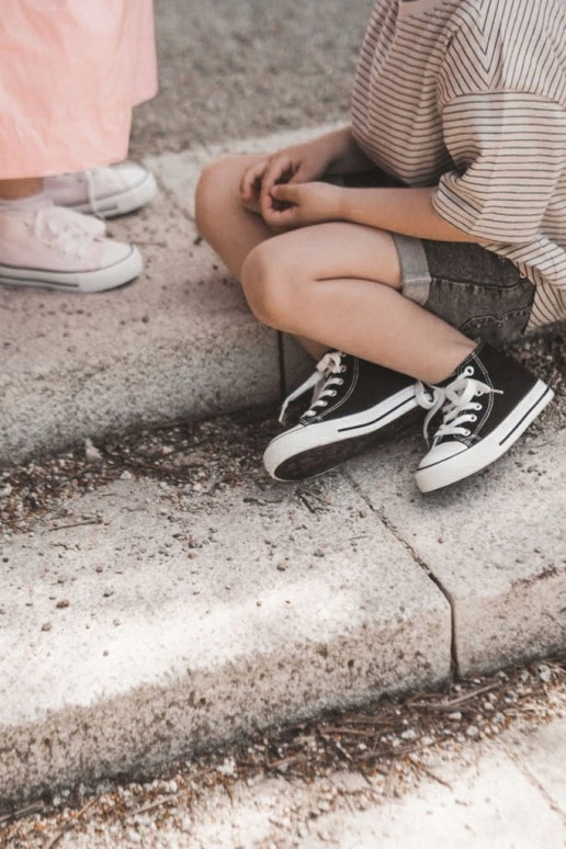 Calçados infantis com sola preta Calçados infantis com sola preta