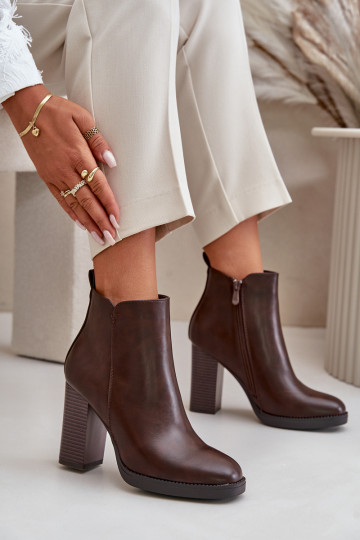 aquecimento Botas femininas Eko Pele marrom escuro Teresine