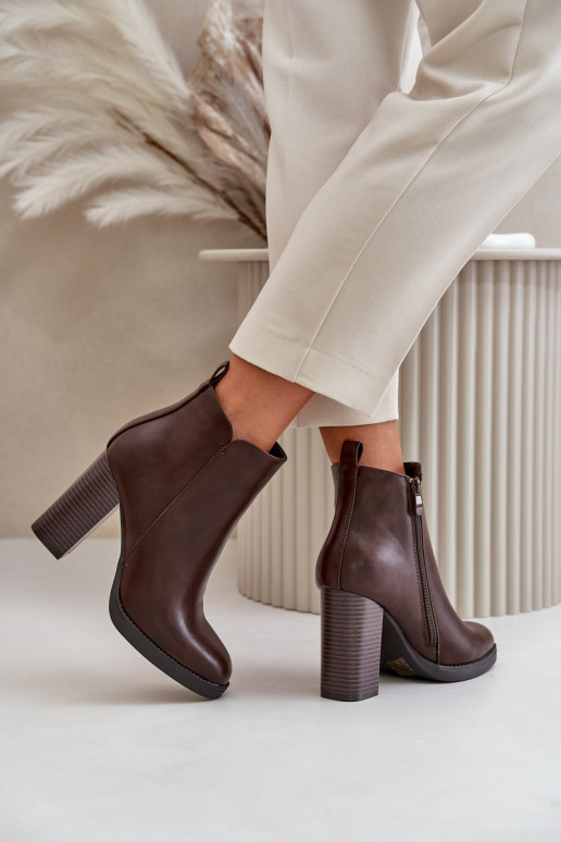 aquecimento Botas femininas Eko Pele marrom escuro Teresine