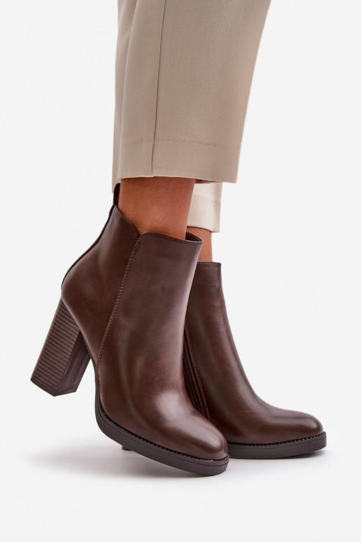 aquecimento Botas femininas Eko Pele marrom escuro Teresine