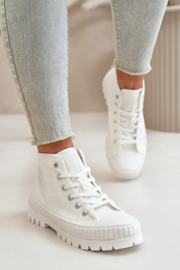 Sapatos de lazer com uma bota Por causa de Kubo Big Star OO274009 cor branca