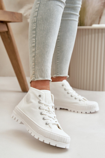 Sapatos de lazer com uma bota Por causa de Kubo Big Star OO274009 cor branca 2