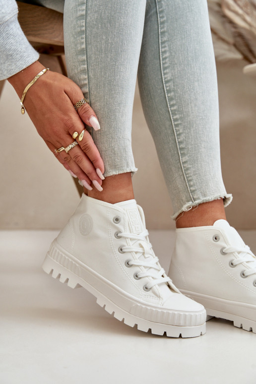 Sapatos de lazer com uma bota Por causa de Kubo Big Star OO274009 cor branca Sapatos de lazer com uma bota Por causa de Kubo Big Star OO274009 cor branca