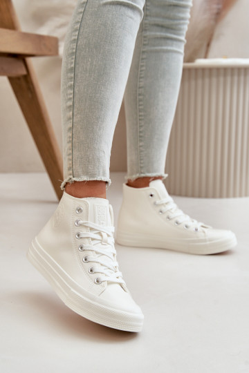 Sapatos de lazer aquecimento de couro ecológico cor branca Big Star OO274932 2