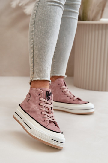 aquecimento Sapatos de lazer com uma plataforma Eko Pele Big Star OO274068 cor rosa