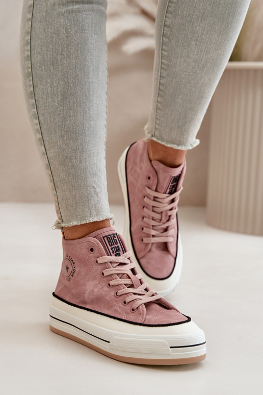 aquecimento Sapatos de lazer com uma plataforma Eko Pele Big Star OO274068 cor rosa aquecimento Sapatos de lazer com uma plataforma Eko Pele Big Star OO274068 cor rosa