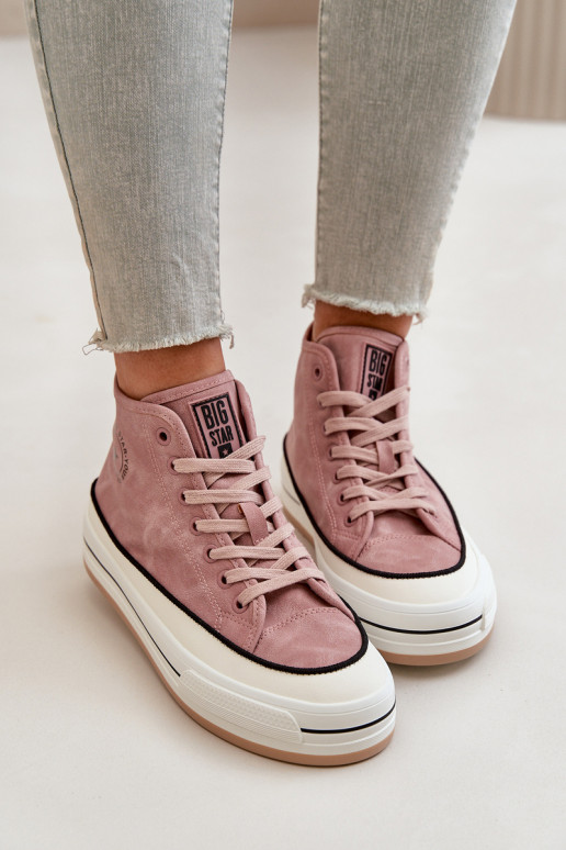 aquecimento Sapatos de lazer com uma plataforma Eko Pele Big Star OO274068 cor rosa aquecimento Sapatos de lazer com uma plataforma Eko Pele Big Star OO274068 cor rosa