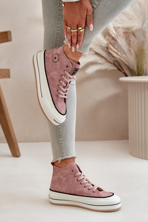 aquecimento Sapatos de lazer com uma plataforma Eko Pele Big Star OO274068 cor rosa aquecimento Sapatos de lazer com uma plataforma Eko Pele Big Star OO274068 cor rosa