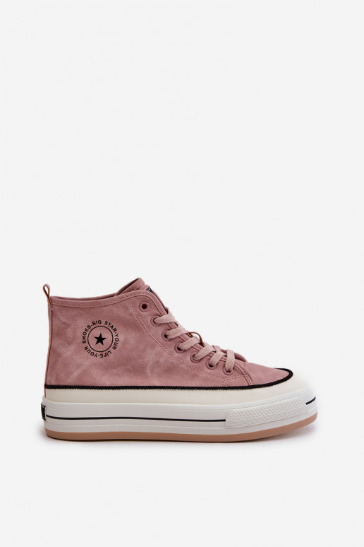 aquecimento Sapatos de lazer com uma plataforma Eko Pele Big Star OO274068 cor rosa aquecimento Sapatos de lazer com uma plataforma Eko Pele Big Star OO274068 cor rosa