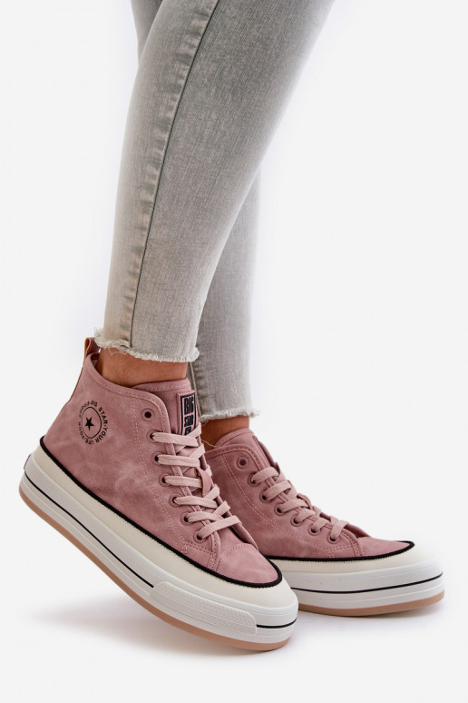 aquecimento Sapatos de lazer com uma plataforma Eko Pele Big Star OO274068 cor rosa aquecimento Sapatos de lazer com uma plataforma Eko Pele Big Star OO274068 cor rosa